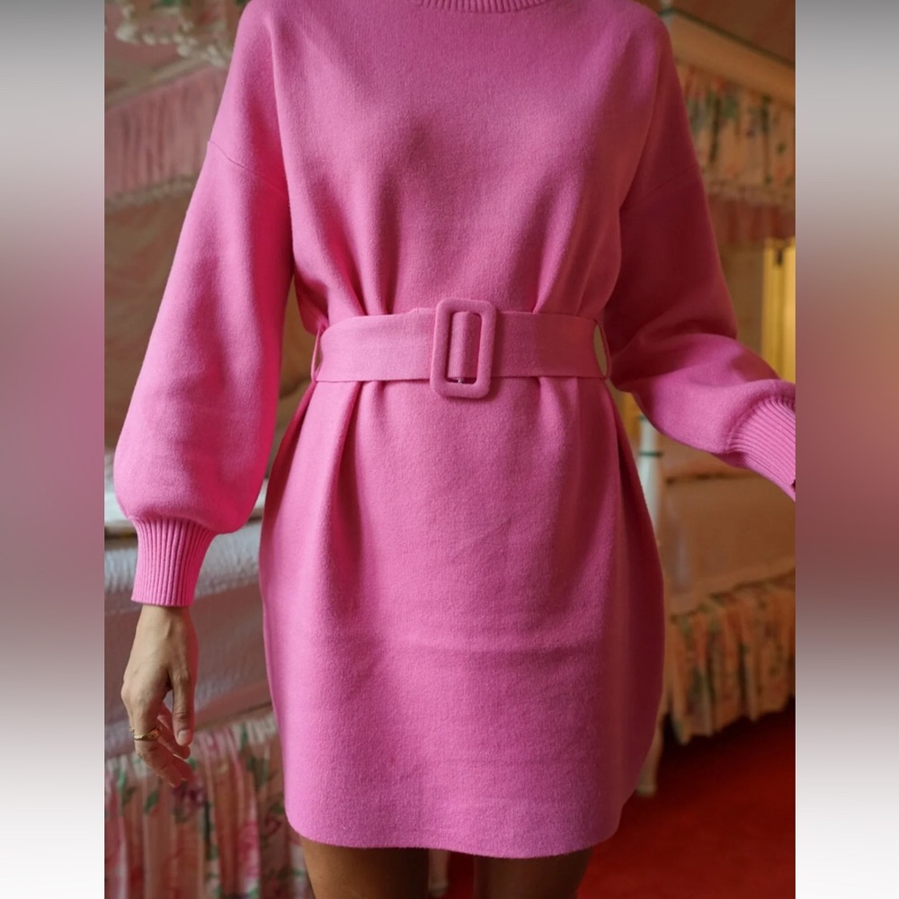 Fate brand perfect pink mini dress with belt